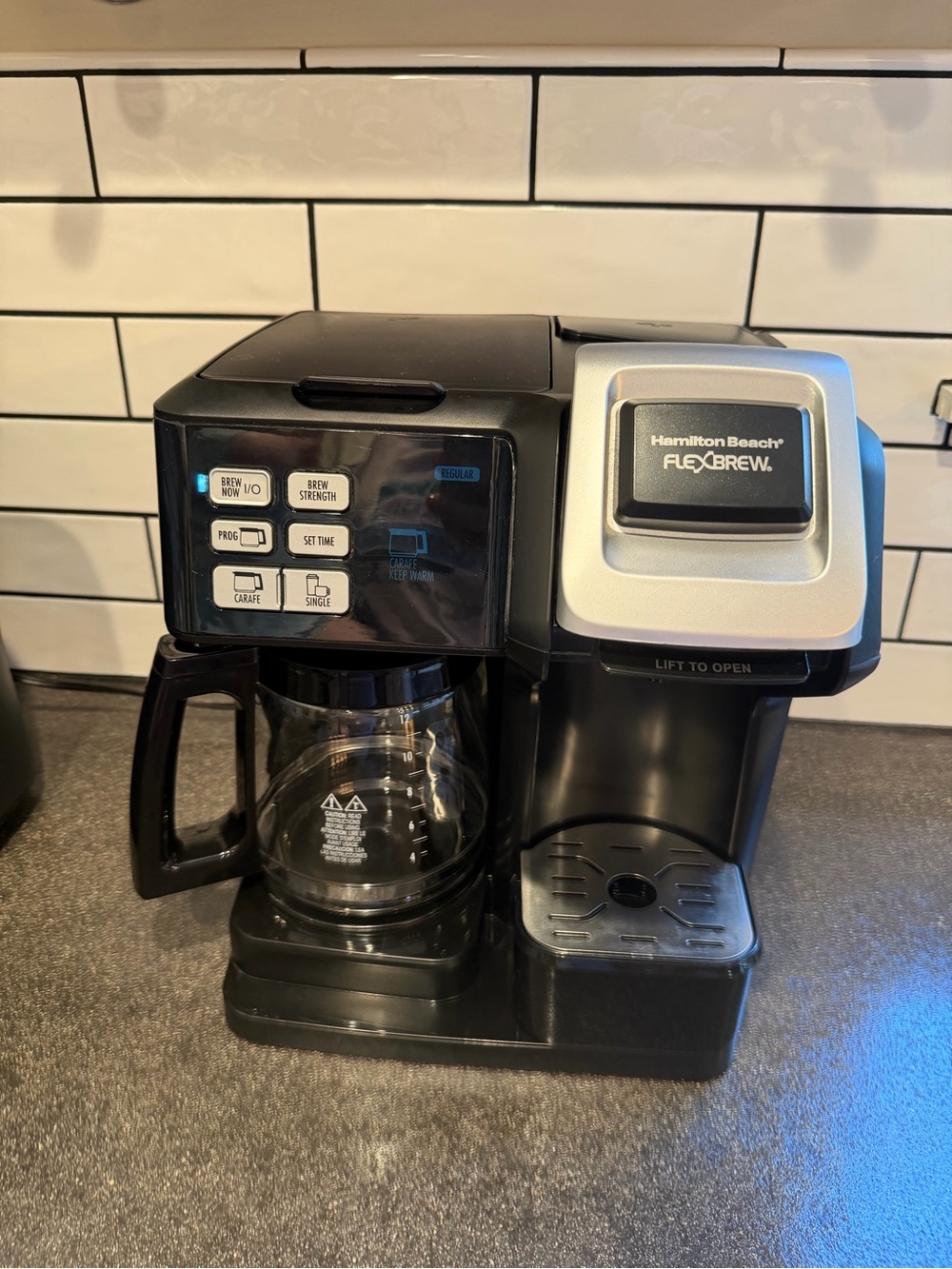 Hamilton Beach FlexBrew Coffee Maker in Black and Silver